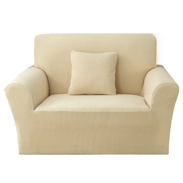 2024 Jacquard Stretch Sofa Slipcover Textured Non Slip Couch Cover Loveseat Dark Gray
