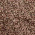 thumbnail image 1 of oneOone Viscose Chiffon Brown Fabric Floral Retro Craft Projects Decor Fabric Printed By The Yard 42 Inch Wide, 1 of 5
