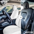 thumbnail image 3 of FH Group Faux Leather Custom Fit Car Seat Covers for 2017-2024 Tesla Model 3 Solid White Front Seats, 3 of 5