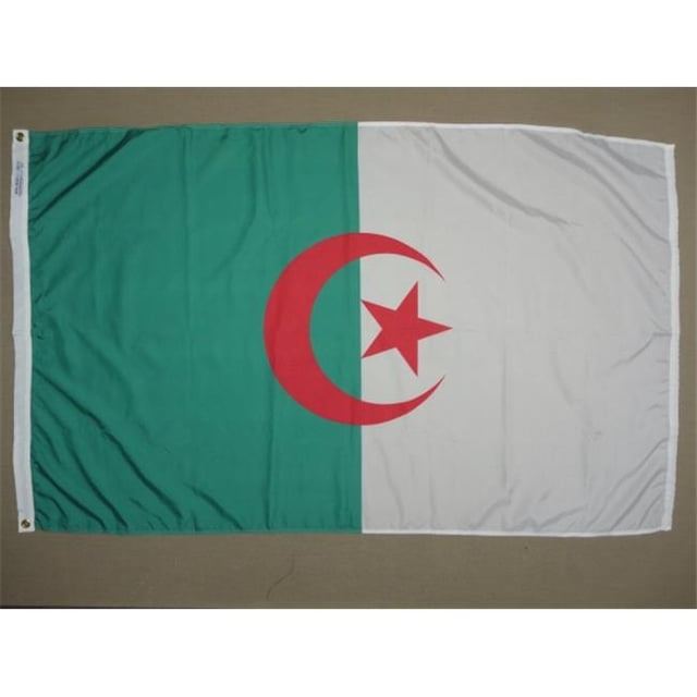Annin Flagmakers 190251 Drapeau d'Algérie Nyl-Glo 2 Pi X 3 Pi
