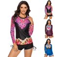 thumbnail image 2 of Coofit Ensemble de Maillot de Bain Deux Pièces Manches Longues Protection Solaire Maillot Dermoprotecteur Combinaison de Plongée pour Femmes, 2 of 8