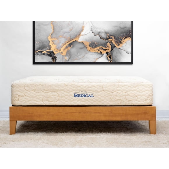 NSC Medical - Matelas lit 2 places hybride de en latex et à ressorts ensachés