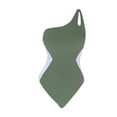 thumbnail image 4 of Diufon Women's Swimsuit Trendy Color Block Single Shoulder Backless Bathing Suits Summer Beach Sport Swimwear, 4 of 5