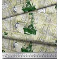 thumbnail image 2 of Soimoi Rayon Fabric Fish & Ship Ocean Printed Craft Fabric by the Yard 56 Inch Wide, 2 of 3