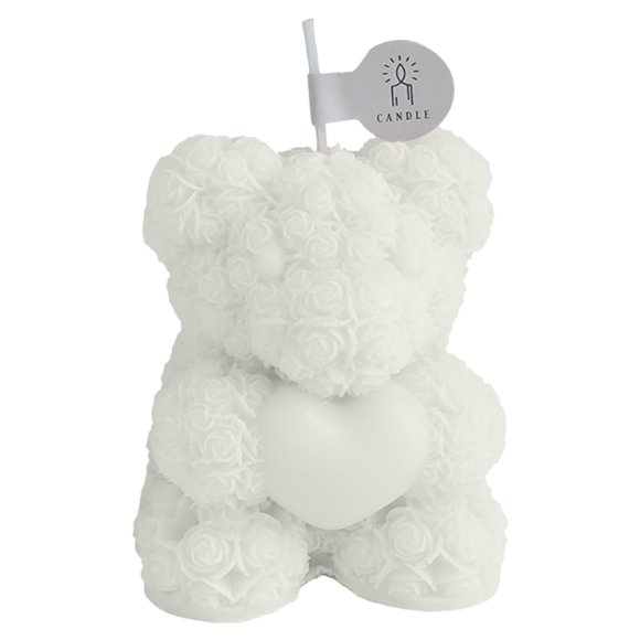 Lksixu Toddler Toys Educational Baby Toys Rose Bear Aromatherapy Candle Companion Gift Valentine's Day Sensation Home Decoration Bear Shape Learning Toys for Kids