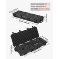 thumbnail image 3 of VEVOR Hard Rifle Case, Lockable Rifle Case with Pre-cut Foams, 40 in Gun Storage with Wheels, IP67 Waterproof & Dustproof Movable Large Pistol Storage for Rifles, Shotguns, Airsoft Guns, Black, 3 of 9