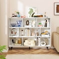 thumbnail image 2 of Costway 10 Cube 55" Bookcase with 5 Metal Legs 2 Anti-tip Devices Display Cabinet Rack, 2 of 10