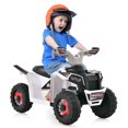thumbnail image 1 of Costway Kids Ride on ATV 4 Wheeler Quad Toy Car 6V Battery Powered Motorized Toy White, 1 of 9