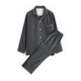 thumbnail image 2 of LSLJS Ensembles de Pyjama pour Hommes Décontractés Vêtements d'Intérieur Hauts à Manches Longues Pantalons Col Rabattu Pyjamas de Nuit Ensembles, Vêtements de Nuit pour Hommes Cadeaux pour Hommes, 2 of 4