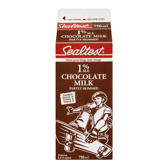Sealtest 750ml Lait au Chocolat Partiellement Écrémé 1 %