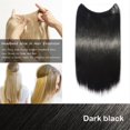 thumbnail image 2 of 20” Invisible Wire Hair Extensions Miracle Secret Fish Line Hairpieces Silky Straight Synthetic hair, 2 of 4