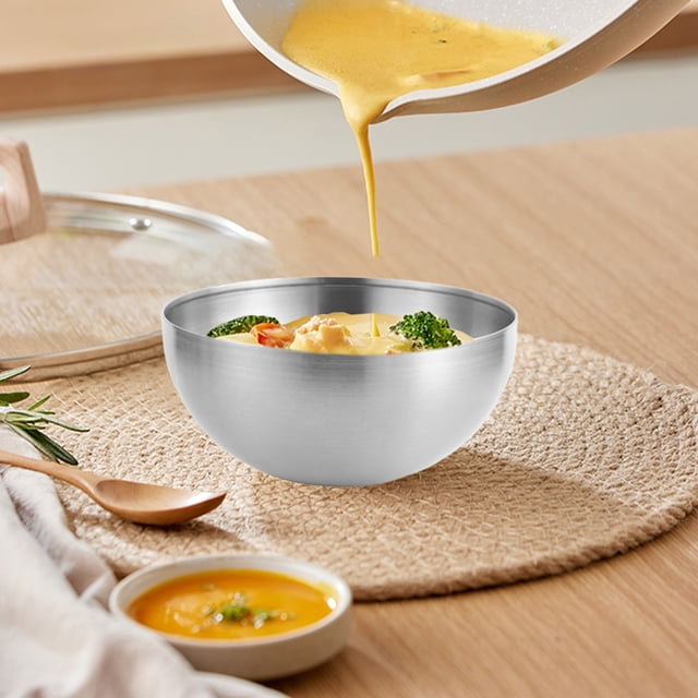 Stainless Steel Mixing Bowl, Large Metal Kitchen Bowl, Salad Prep and Serving, Durable Rust Resistant, Easy Clean Dishwasher reliable, Essential for Home Cooks