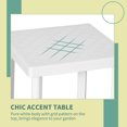 thumbnail image 4 of Outsunny Garden Side Table, Outdoor Coffee Table for Drink, White, 4 of 10