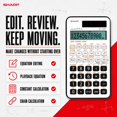 thumbnail image 4 of SHARP EL510RT 10-Digit Scientific Calculator, 169 Functions, Direct Algebraic Logic, 2 Modes, 3 Key Memory, 1 Variable Statistics, 4 of 7