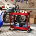 thumbnail image 2 of DURHAND 2 Tier Rolling Tool Cart for Garage Mechanics Warehouse 330lbs, 2 of 10