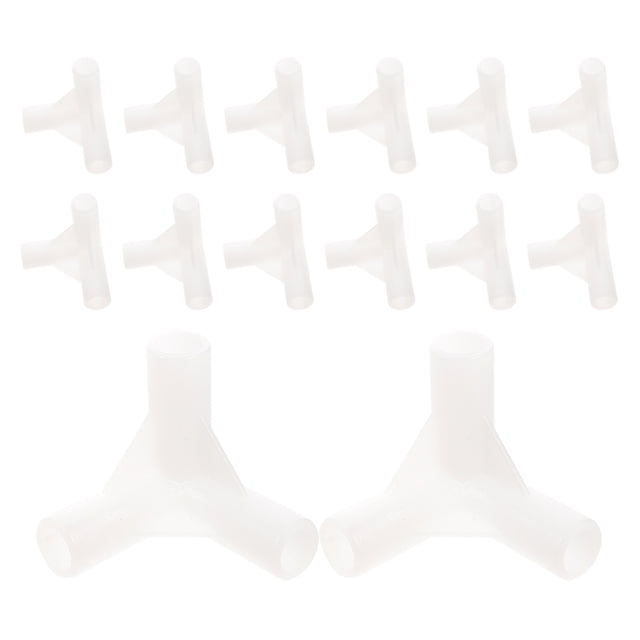 MOVTOTOP Worgeous 30 Pcs Connecteurs de Mât de Tente Raccords de Toit de Tente Matériel de Raccords à Trois Voies pour Serre