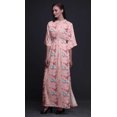 thumbnail image 4 of Bimba Robe Longue en Rayonne Rouge Baies & Oiseau Bulbul pour Femmes Boho Plage Cocktail Fête Robe Fendue maxi-Grande, 4 of 6
