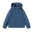 thumbnail image 1 of WRKEKC Men's Heavy-Duty Waterproof Workwear Raincoat Hooded Jacket with Multiple Utility Pockets for All-Weather Outdoor Construction and High-Visibility Work Commute Blue XL, 1 of 2