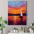 thumbnail image 4 of Qisvanset Sunrise Lake Reeds Canvas Print 12x16 Inch Hallway Decor, 4 of 8