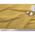 thumbnail image 2 of Soimoi Yellow polyester Crepe Fabric Polka Dots Fabric Prints By Yard 42 Inch Wide, 2 of 3