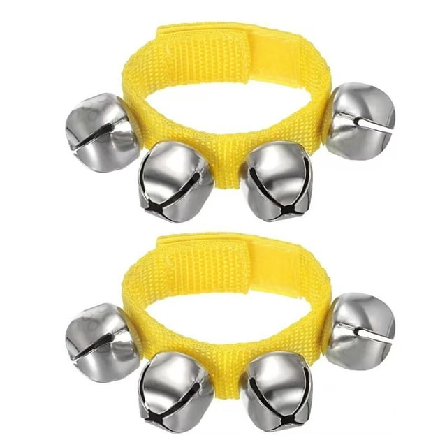 Usloyux Christmas Party Wrist Bells, Jingle Bells Ankle Bells Bracelet Percussion Instruments, Musical 4 Bells For Dance Performance Cheerleading, Festive Holiday Celebration Accessories, Adjustable