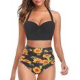 thumbnail image 2 of Women Multi Color Sexy Solid Color High Waist Conjoined Body Swimsuit Bikini, 2 of 4