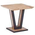 thumbnail image 1 of Modern MDF & Metal Accent Table - Natural & Black, 1 of 8