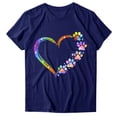 thumbnail image 4 of SMihono Hauts pour Femmes Été Chic Décontracté Femmes Décontracté Impression de Lettres Manches Courtes Col Rond T-Shirt Ample Blouse Hauts Grande Taille T-Shirt, 4 of 6