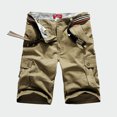 thumbnail image 1 of EOYWHK Shorts d'Entraînement pour Hommes Athleisure Shorts Cargo Coupe Décontractée Bermuda Demi-Longueur Extensible pour Course Randonnée avec Multi-Poches, S-4TG, 1 of 4