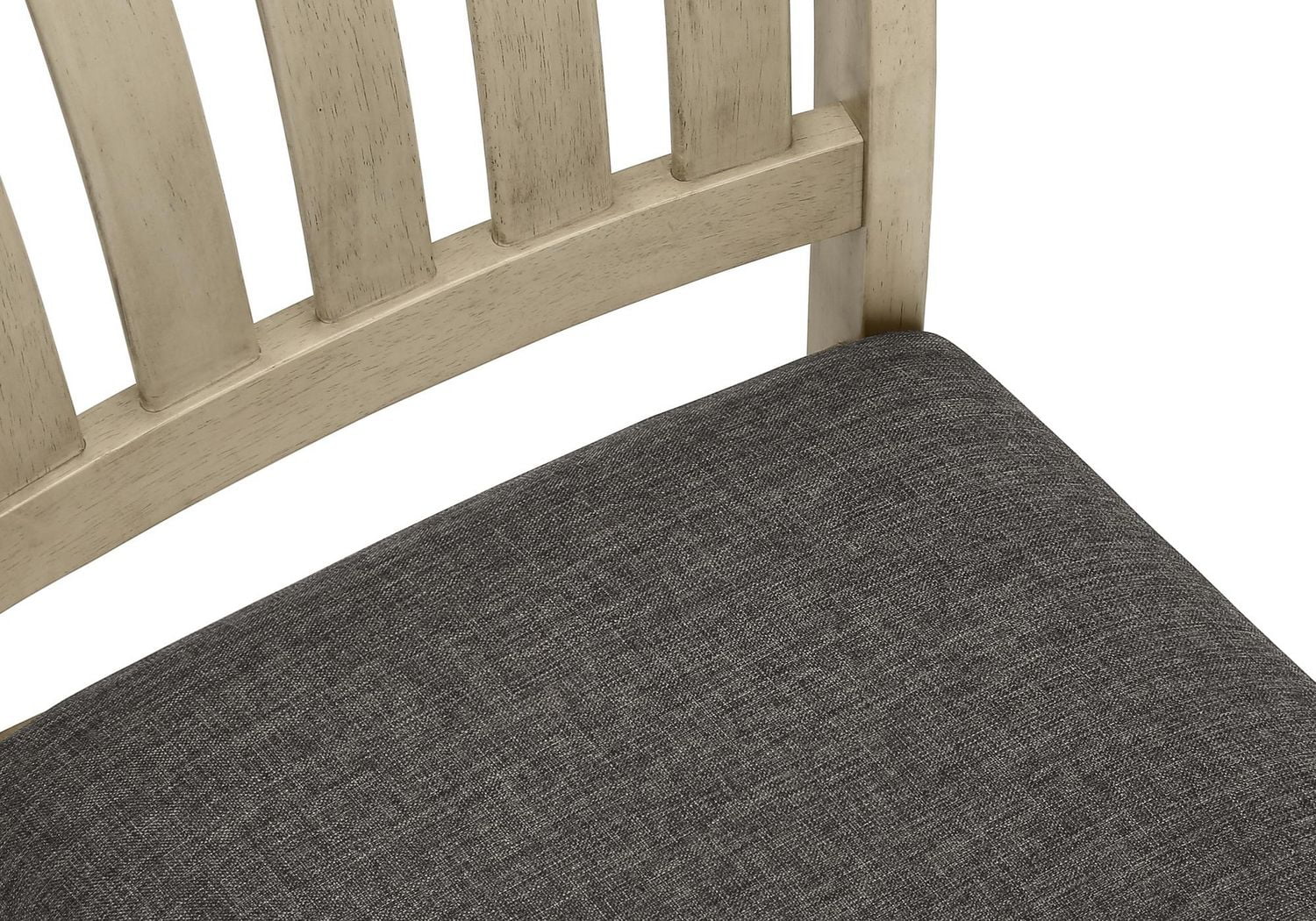 Monarch Specialties Chaise De Salle À Manger, 39 Pouces De Hauteur, Ensemble De 2, Rembourré, Salle À Manger, Cuisine, Coté, Gris Antique, Tissu Gris, Pieds En Bois, Transitionnel