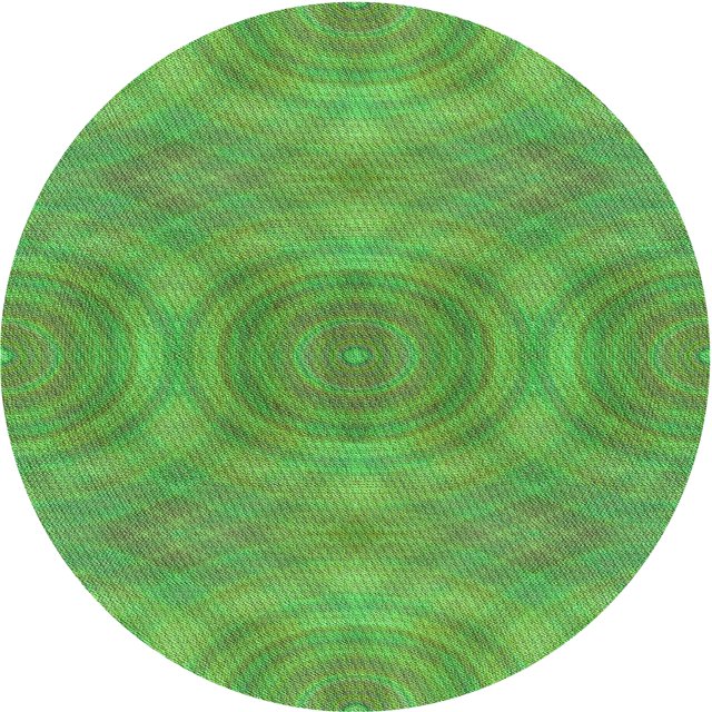 Ahgly Tapis Rond Lavable en Machine Intérieur Transitionnel Vert Lime Foncé, 8 Pieds Rond