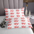 thumbnail image 3 of Erosebridal Princess Bow Coverlet Set Queen, Romantic Heart Bedding Set, Cartoon Flower Decor, 3-Piece, 3 of 5