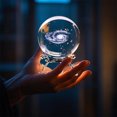 thumbnail image 1 of weibbin Engraved Decorative Crystal Sphere Decorative Quartz Glass Ball, Model Astronomy Sphere, Paperweight Crystal Display Sculpture Home Decor Crafts for Kids Friends, 1 of 6