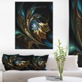 thumbnail image 1 of Design Art - Brown Blue Fractal Flower in Black, 1 of 3
