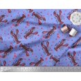 thumbnail image 2 of Soimoi Poly Georgette Fabric Dot & Lobster Ocean Printed Fabric 1 Yard 42 Inch Wide, 2 of 3