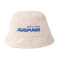 thumbnail image 1 of MesaSe Plush Balls Ears Decor Fleece Lining Solid Color Ear Protection Baby Beanie Winter Infant Cartoon Shape Bucket Hat Scarf Cap, 1 of 10