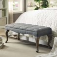 thumbnail image 2 of Pemberly Row Banc de Chambre à Coucher en Lin Cabriolet en Gris Lavé, 2 of 3