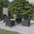 thumbnail image 1 of vidaXL 5 Piece Garden Dining Set Dark Grey, 1 of 4