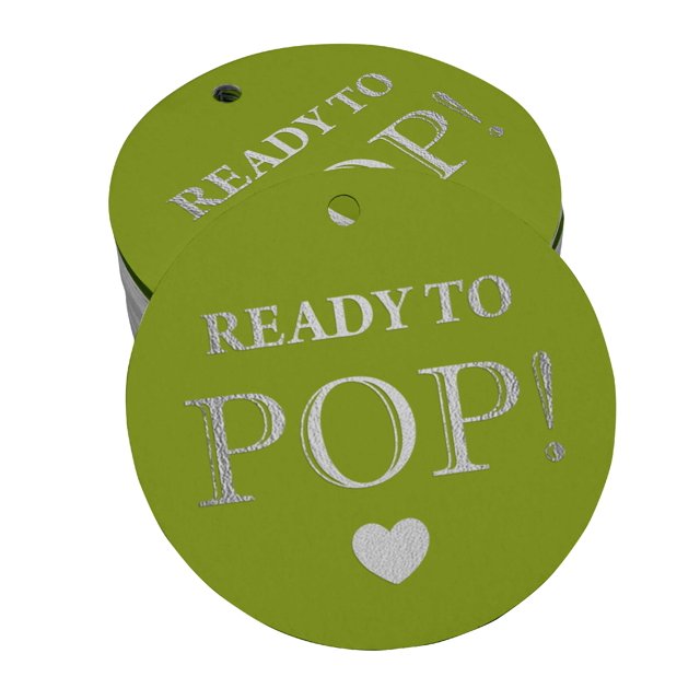 Inkdotpot Silver Foil Paper Hang Tags Ready To Pop Baby Shower Favor Tags 50 Pieces