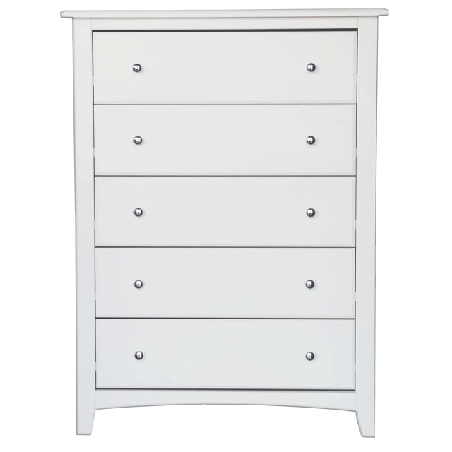 Solid Wood Five Drawer Chest