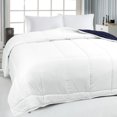 thumbnail image 2 of PiccoCasa Queen Soft Lightweight Down Alternative Comforter White&Navy Blue, 2 of 7