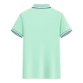 thumbnail image 4 of Styesk T Shirts for Man Solid-Color Casual Button Short Sleeve Turndown Collar Blouse Shirt, 4 of 5