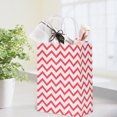 thumbnail image 4 of MAGT Sac Kraft Poignée Rouge, 25pcs Sacs-Cadeaux en Forme de Petite Vague Durable Sac en Papier Kraft Sac fourre-Tout Recyclable avec poignée pour Cadeau(Rouge), 4 of 10
