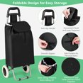 thumbnail image 4 of Costway Light Weight Wheeled Shopping Trolley Push Cart Bag Large Capacity, 4 of 10