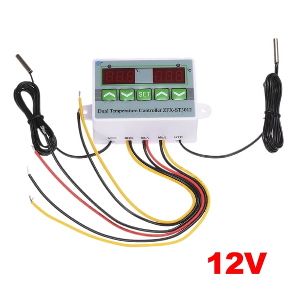 Contrôleur de Température Numérique Intelligent pour Micro-Ordinateur avec Double Affichage ZFX-ST3012 Interrupteur de Contrôle de Température pour Thermostat Électrique 12V/120W