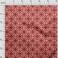 thumbnail image 3 of oneOone Soie Tabby Rouge Tissu Asiatique Dabu Imprimé Matière de Robe Tissu Imprimé Tissu au Mètre 42 Pouces de Large, 3 of 4