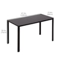 thumbnail image 3 of HOMCOM Rectangular Dining Table, Tempered Glass Kitchen Table w/ Steel Legs, 3 of 9
