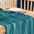 thumbnail image 4 of Boho Gauze Green Wedding Table Runner Fabric Kitchen Dining Holiday Table Decor For Home Party Indoor, 4 of 5