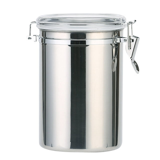 TIMIFIS Pot de Conservation Frais en Acier Inoxydable, Pot de Conservation Alimentaire Scellé, Pot de Conservation pour Lait en Poudre, Grains de Café, Thé, Rangement à Boucle, Pot de Conservation, Pot à Thé, Contenants de Préparation de Repas, Gadgets de Cuisine