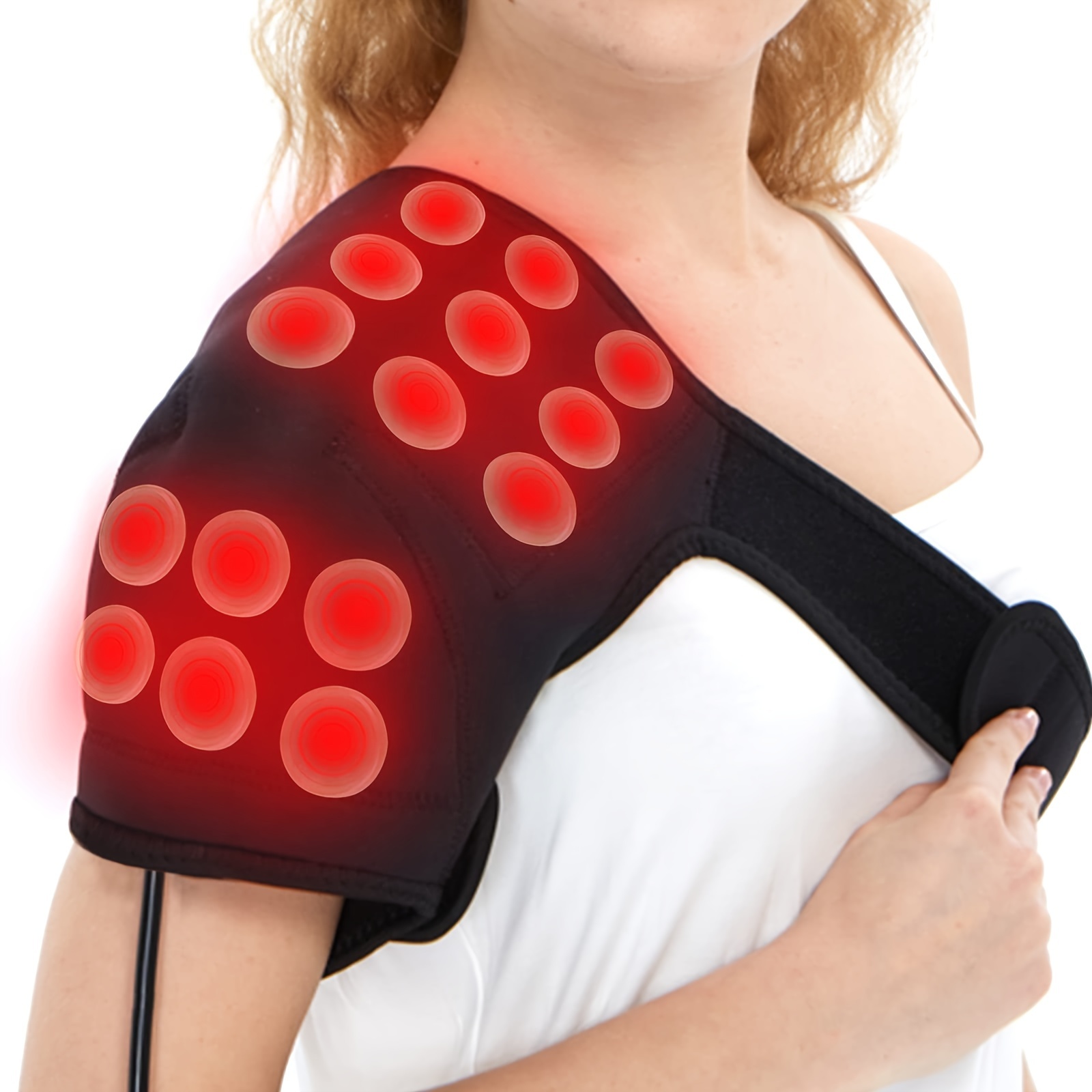 PEACNNG Far Infrared Shoulder Heating Pads Electric  Heated Shoulder Wrap For Shoulder  Shoulder Infrared Therapy For Keep Shoulder